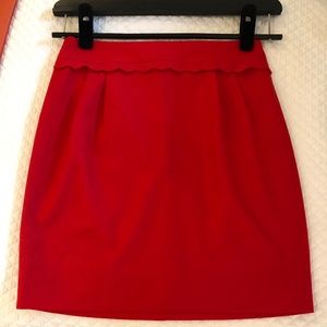 J. Crew Red Mini Skirt Size O0